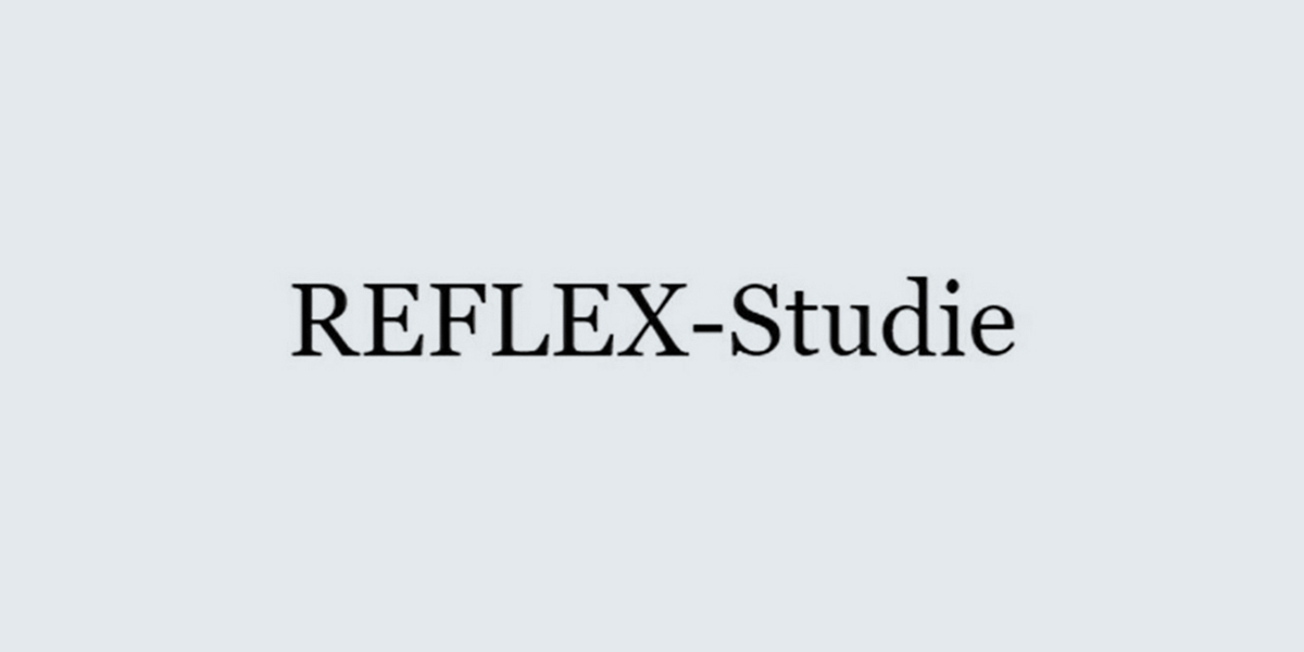 Das Bild zeigt die Wörter REFLEX-Studie.